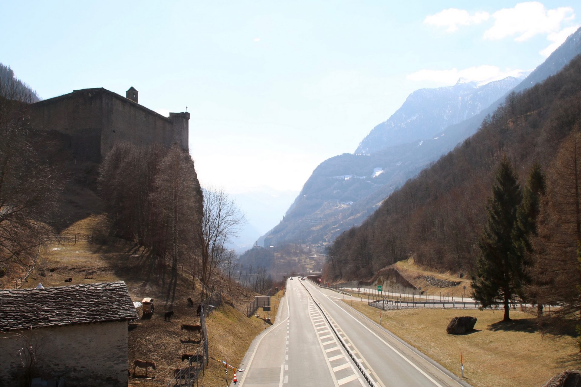 Autostrada A13 in direzione Ticino